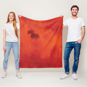 Cobertor De Velo Laranja Queimada - Leaf Abtract Autumn