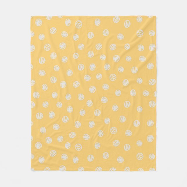 Cobertor De Velo Laranja Simples e Pokadot Branco (Frente)
