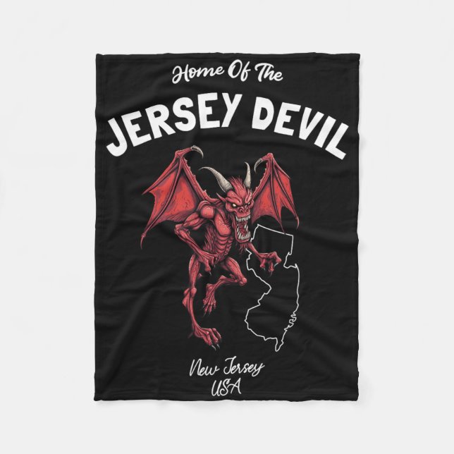 Cobertor De Velo Larva do Diabo de Jersey Nova Jersey EUA Críptido (Frente)