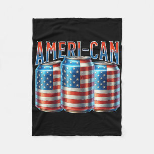 Cobertor De Velo Lata de Cerveja Americana Engraçada Bandeira Patri