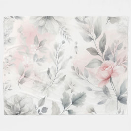 Cobertor De Velo Lavagem Floral Rosa Suave