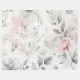 Cobertor De Velo Lavagem Floral Rosa Suave