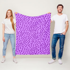 Cobertor De Velo Lavanda Bolinhas roxas