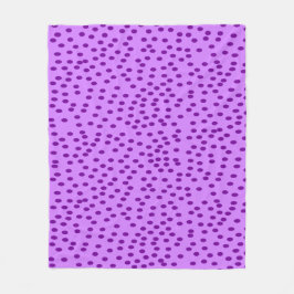 Cobertor De Velo Lavanda Bolinhas roxas