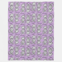 Cobertor De Velo Lavanda com som de Ursinho dos Sonhos Doce