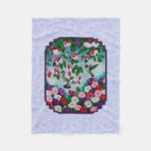Cobertor De Velo Lavanda das flores cor-de-rosa da Fúchsia