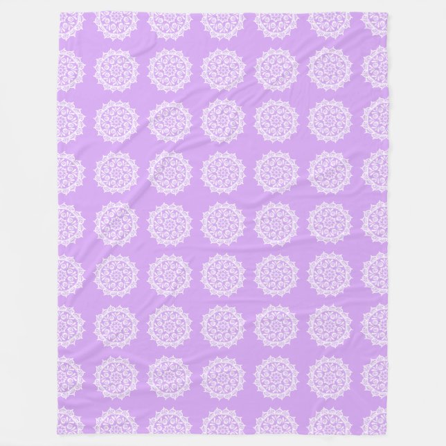 Cobertor De Velo Lavanda Mandala (Frente)