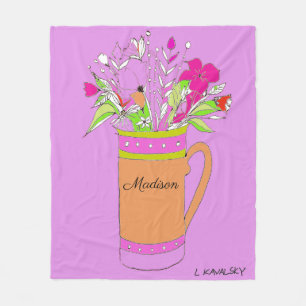 Cobertor De Velo Lavendar Flores Coloridas Em Mulheres Mug