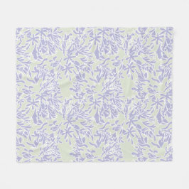 Cobertor De Velo Lavender Agapanthus Flower Sage Green