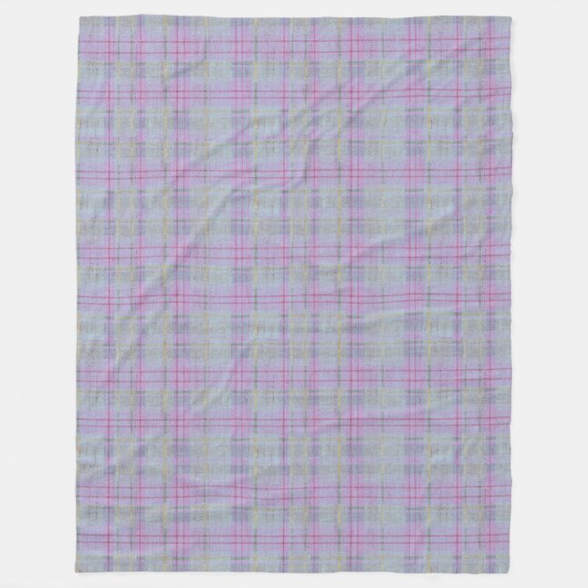 Cobertor De Velo Lavender Plaid Cabin Harmony  (Frente)
