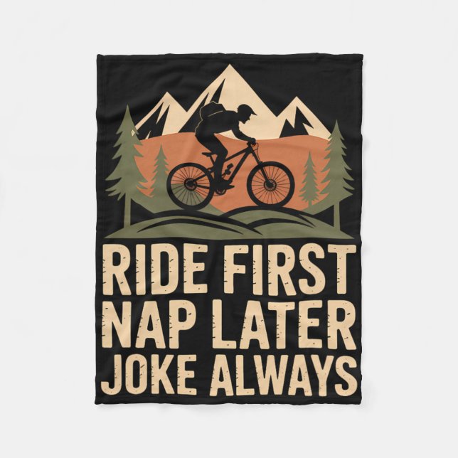 Cobertor De Velo Lazy Start Strong Finish Mountain Biking Dad  (Frente)