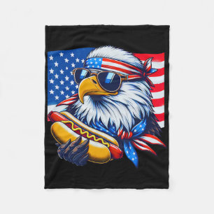 Cobertor De Velo Ld Águia Engraçado Hotdog Bandeira Americana 4 De 