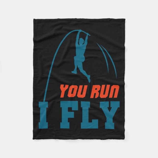 Cobertor De Velo Le Vault Funny Levault Vaulting You Run I Fly  (Frente)