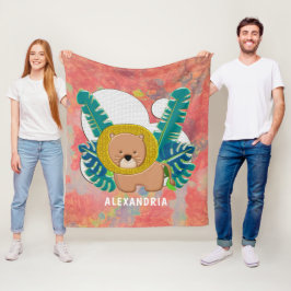 Cobertor De Velo Leão-Leão-Leão-Cinto-Selva-Cama