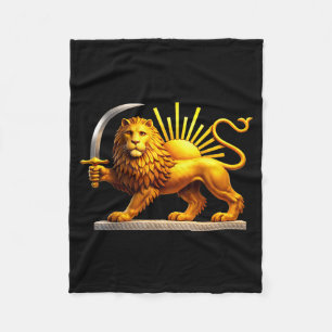 Cobertor De Velo leão persa, bandeira iraniana, emblema do leão e d