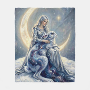 Cobertor De Velo Lebre da Galáxia Celestial Lua Deusa Arte Fantasia