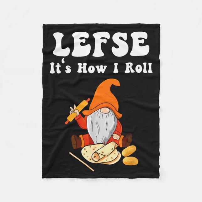 Cobertor De Velo Lefse It's How I Roll Christmas  (Frente)