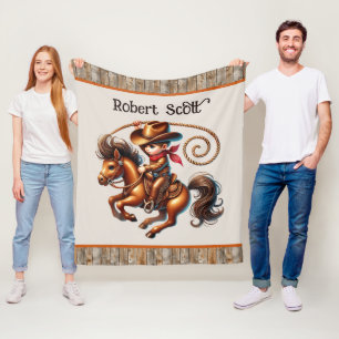 Cobertor De Velo Legal cowboy amantes adicionar nome