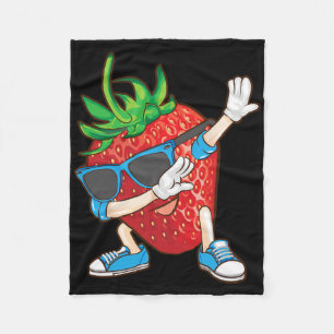 Cobertor De Velo Legal Dabbing Strawberry Engraçado Dancer Sweet Fr