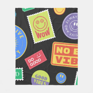Cobertor De Velo Legal Trendy Patches Design. Abstrato fundo wi
