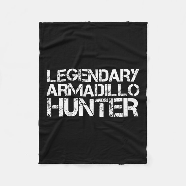 Cobertor De Velo Legendário Armadillo Hunter Engraçado Caça a Vida  (Frente)