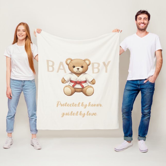 Cobertor De Velo Legendary Red Belt Judo Bear – Baby Shower (In Situ)