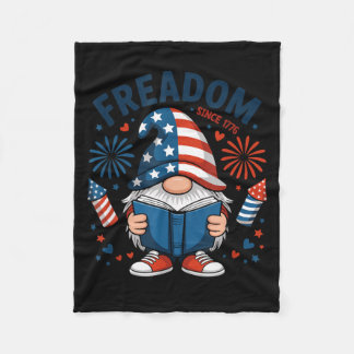 Cobertor De Velo Leitor de Gnomo Americano Bandeira Patriótica da F