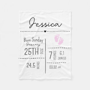 Cobertor De Velo Lembrança de foto personalizada de estatísticas de