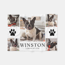 Cobertor De Velo Lembrança Personalizada de Cachorro Memorial com F