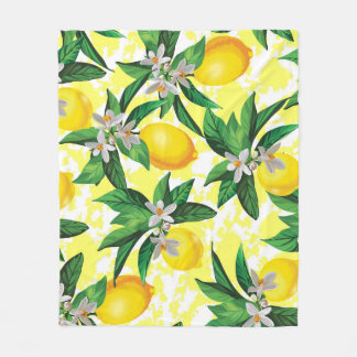 Cobertor De Velo Lemon Fantasy: Padrão Floral Criativo