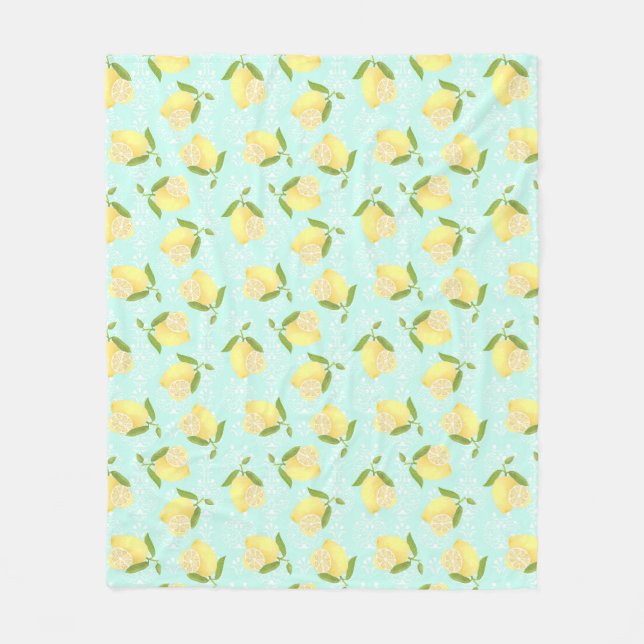 Cobertor De Velo Lemon Motif Love Blue (Frente)