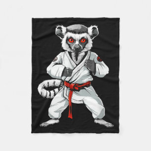 Cobertor De Velo Lêmure de Kickboxing Taekwondo Caratê MMA Engraçad