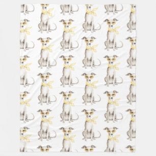 Cobertor De Velo Lenço Amarelo Suave Cachorro Branco Aniversário
