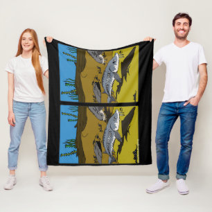 COBERTOR DE VELO LENÇOL - PÁGINA PARA COLORIR ESTURJÃO DO LAGO - DI
