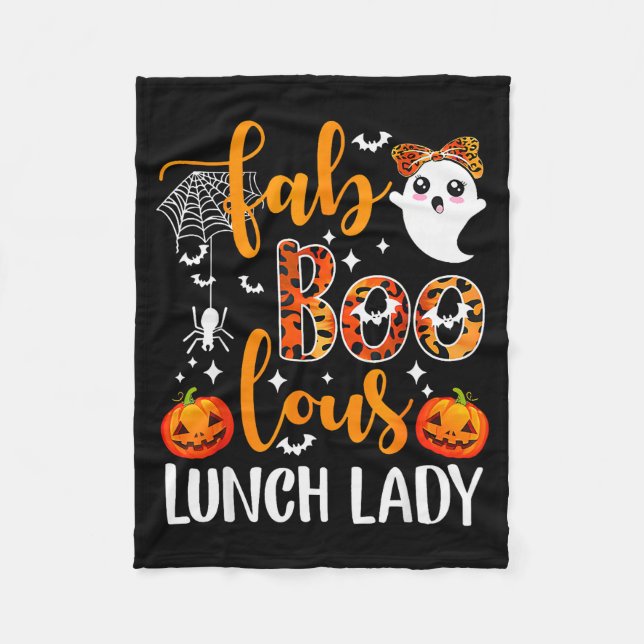 Cobertor De Velo Leopard Fab Boo Lous Lunch Lady Matching Group Tee (Frente)