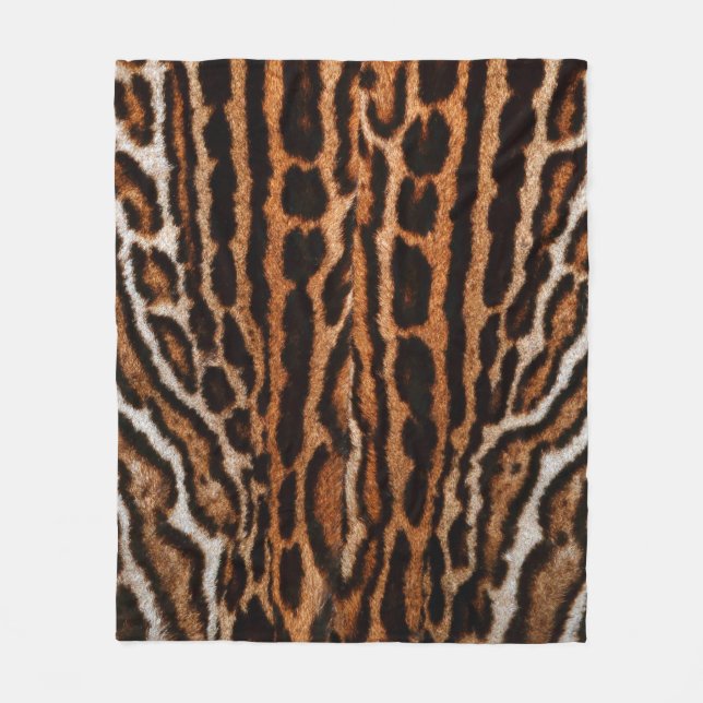 Cobertor De Velo leopard fur background texture (Frente)