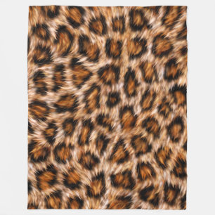 Cobertor De Velo Leopard Jaguar Cat Brown fur Pattern-24610