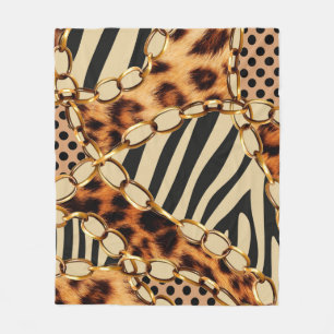 Cobertor De Velo Leopard Pattern, Leopard Print, Animal print, 
