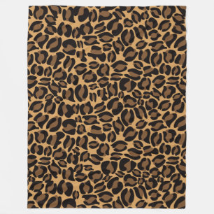 Cobertor De Velo Leopard Print Pattern Classic Jungle Round