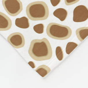 Cobertor De Velo Leopard Print - Taupe Tan e White