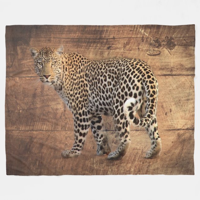 Cobertor De Velo Leopardo (Frente (Horizontal))