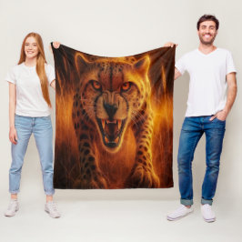 Cobertor De Velo Leopardo Caçador