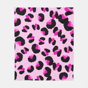 Cobertor De Velo Leopardo rosa. Padrão de pele animal. Leopardo. Pa