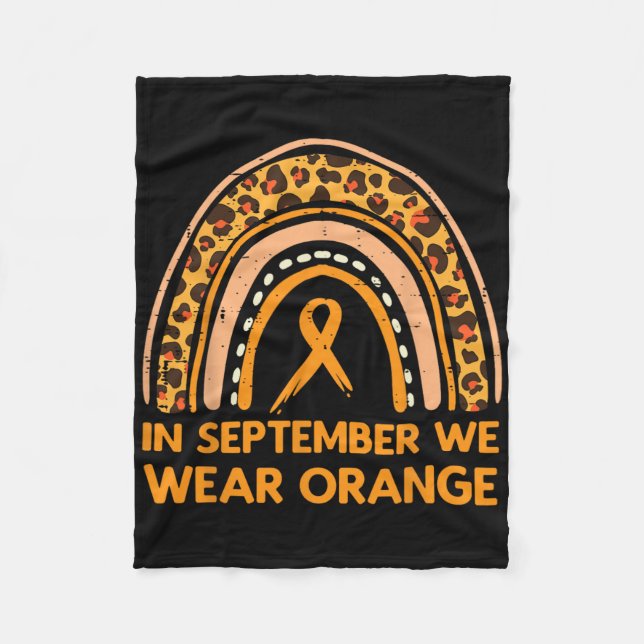 Cobertor De Velo Lepard Rainbow em setembro Vestimos Leucemia Laran (Frente)