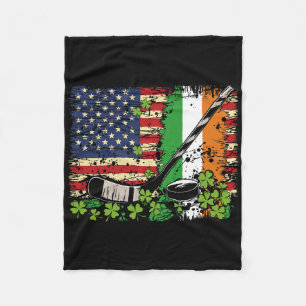 Cobertor De Velo Leprechaun Bandeira Irlanda EUA Lucky Hóquei St. P