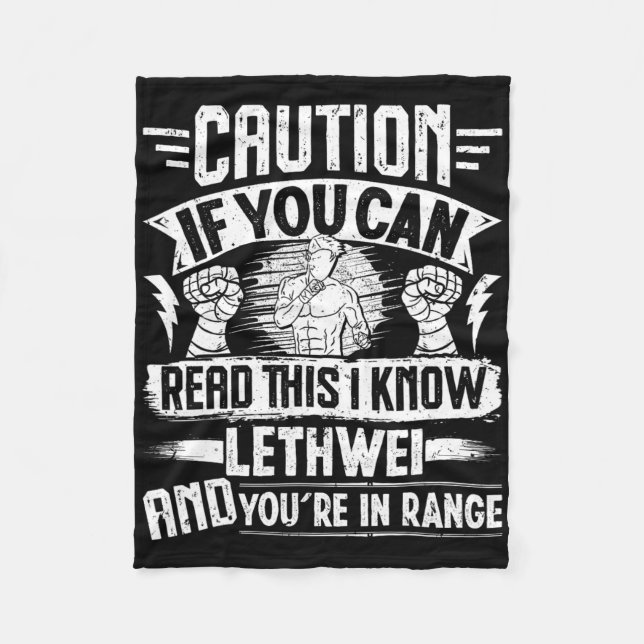 Cobertor De Velo Lethwei Warrior Myanmar Boxing Training Burmese Bo (Frente)