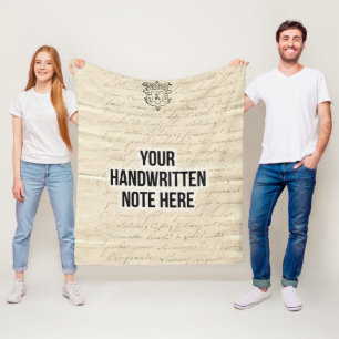 Cobertor De Velo Letra Manuscrita Personalizada em Nome Sentimental