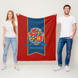 Cobertor De Velo Letra 'R' de meninos que significa Richard lion kn