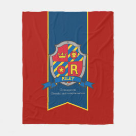 Cobertor De Velo Letra 'R' de meninos que significa Riley lion knig