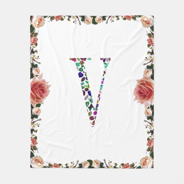 Cobertor De Velo Letra V Monograma (Frente)